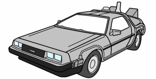 Photo of the Delorean car from the movie 'Back to the Future'